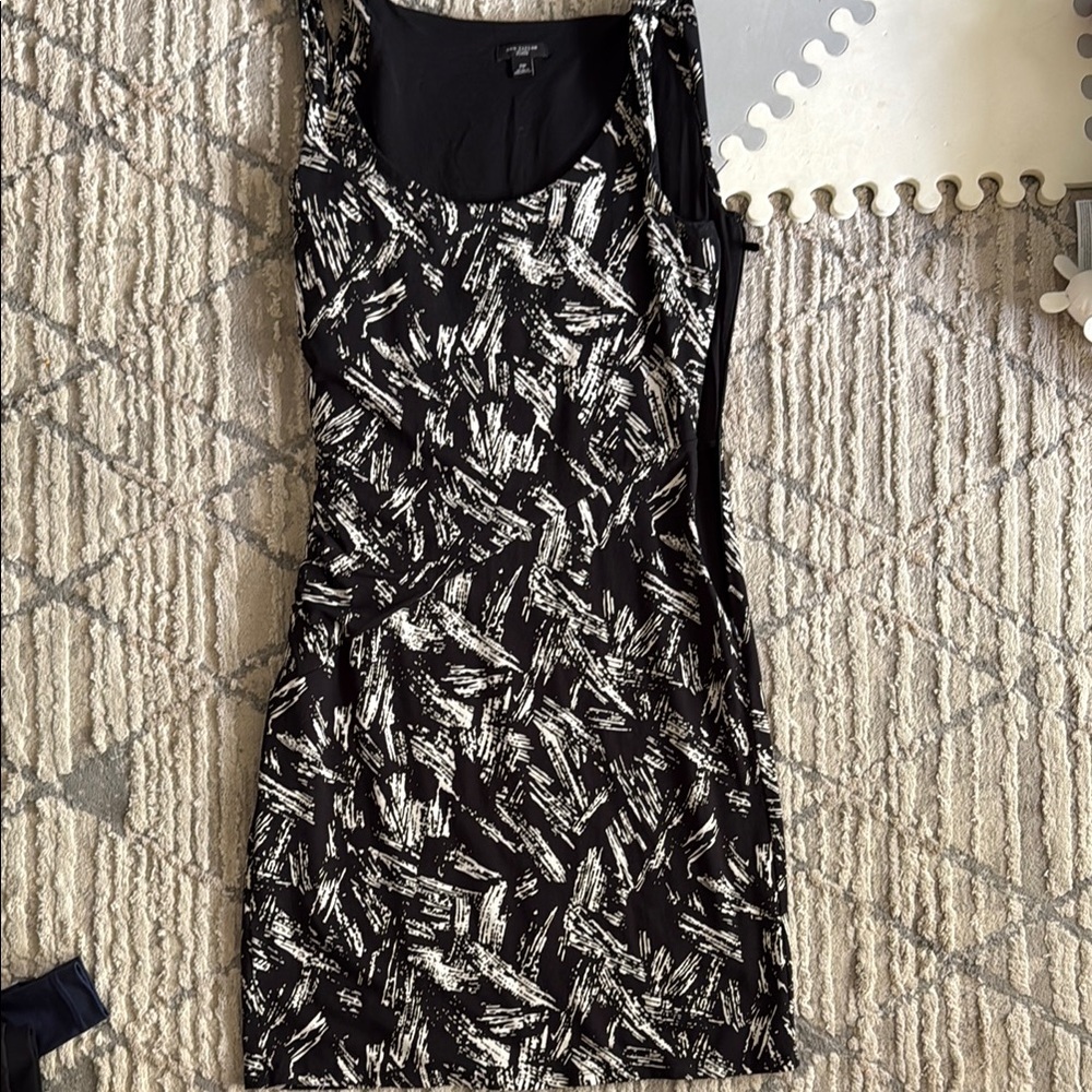 Vintage Ann Taylor Black and White Petite Mini Dress